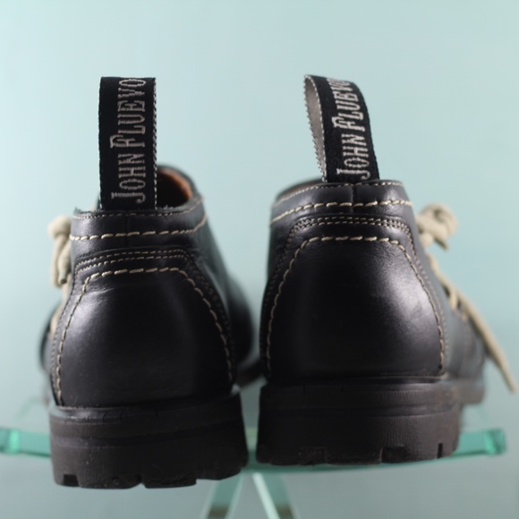John Fluevog Black Leather D.D.F.T Shoes Angels - Picture 11 of 16